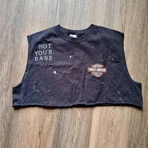 Re-worked vintage Harley Davidson tee